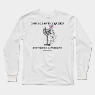 Platinum Jubilee God Bless the Queen Gin Long Sleeve T-Shirt